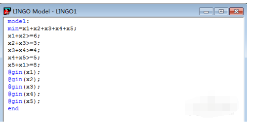 lingo求解整數(shù)規(guī)劃的詳細方法截圖