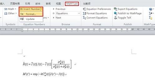 word2013設(shè)置自動(dòng)編號(hào)公式的操作教程截圖