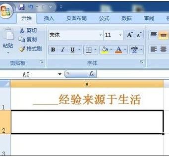 excel2007下劃線輸入圖解的操作方法截圖