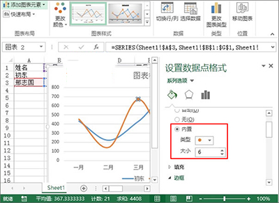 excel2013設(shè)計(jì)出趨勢圖的詳教學(xué)截圖