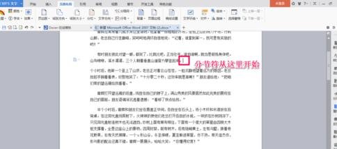 word2013插入分節(jié)符的操作教程截圖