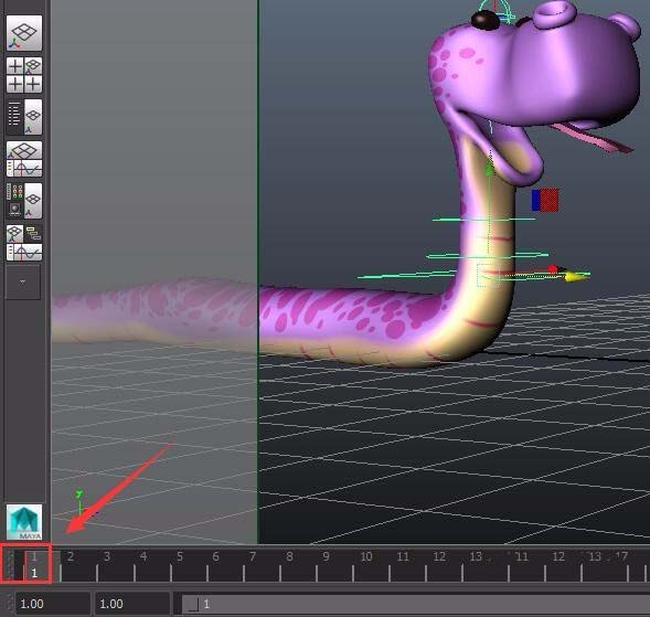 maya制作蛇游動(dòng)動(dòng)畫的操作方法截圖