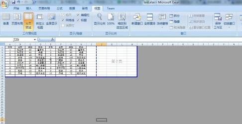 excel2007設置分頁符的詳細操作教程截圖