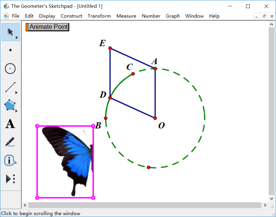 幾何畫板做出蝴蝶動(dòng)畫的詳細(xì)過程截圖
