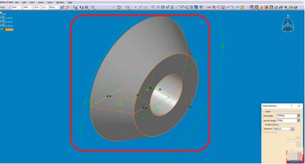 Catia創(chuàng)建一個(gè)旋轉(zhuǎn)體零件模型的操作方法截圖