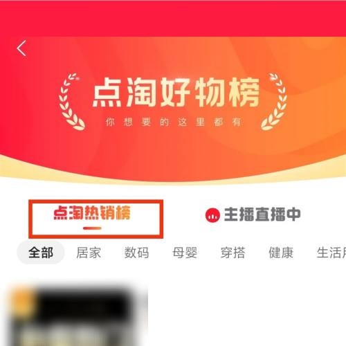 點(diǎn)淘熱銷榜單在哪里？點(diǎn)淘熱銷榜單查看方法圖片3