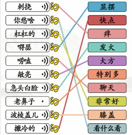 《漢字找茬王》連線東北怎么過